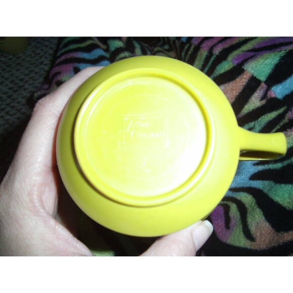 Allied Chemical Gold Yellow MELAMINE Creamer & Brown Creamer & Sugar Bow - Picture 2 of 7